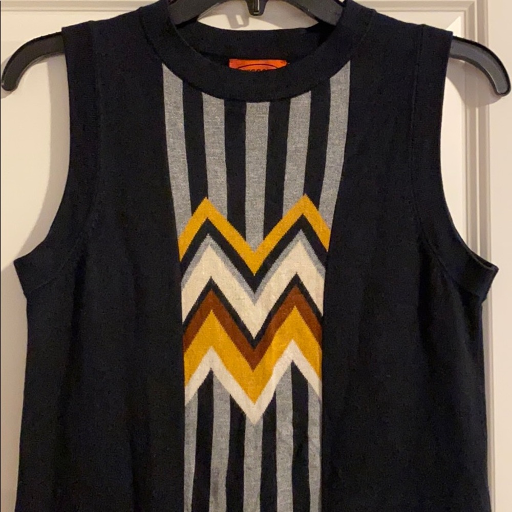 Missoni for Target Black Chevron tank dress sz S